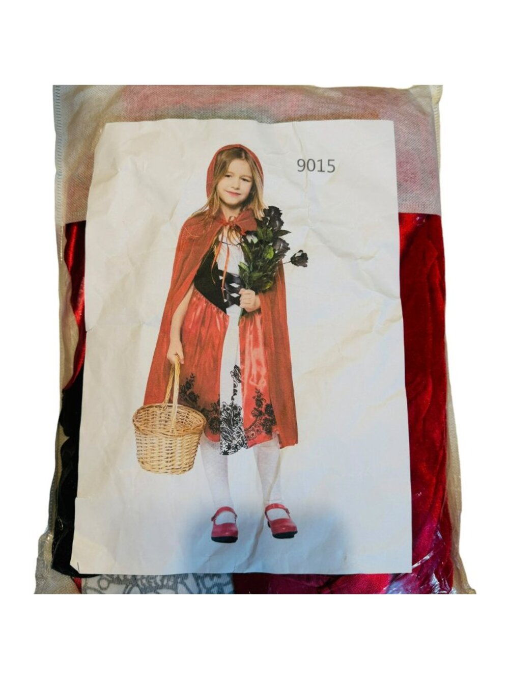size medium Girls Little Red Riding Hood Dress, Cosplay Costumes With Cloak